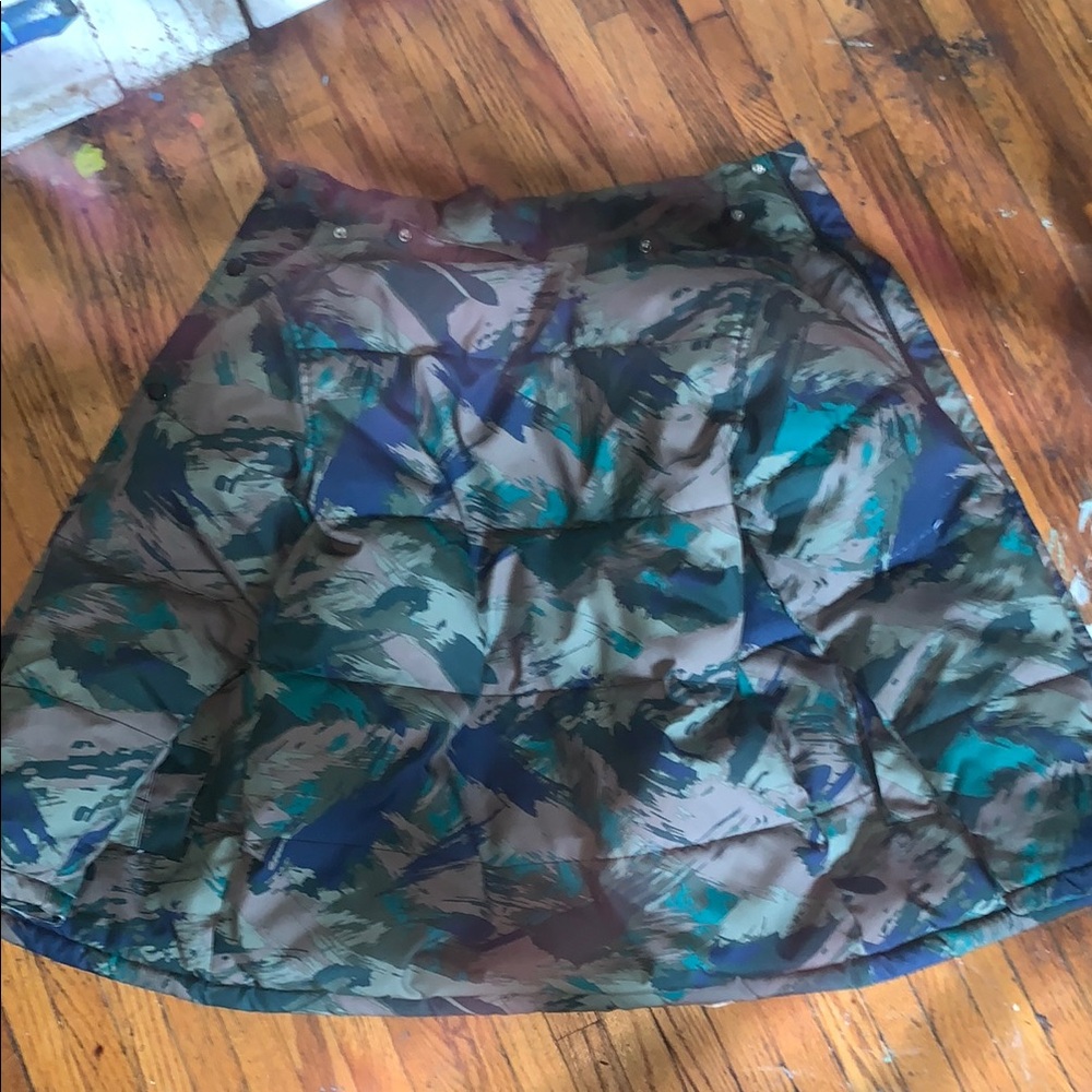 Swiss Tech Green Purple Midi Bubble Puffer